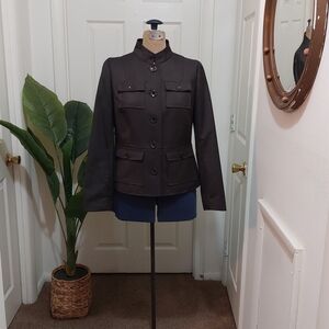 Kenneth Cole New York Chocolate Safari Blazer Size 6/8